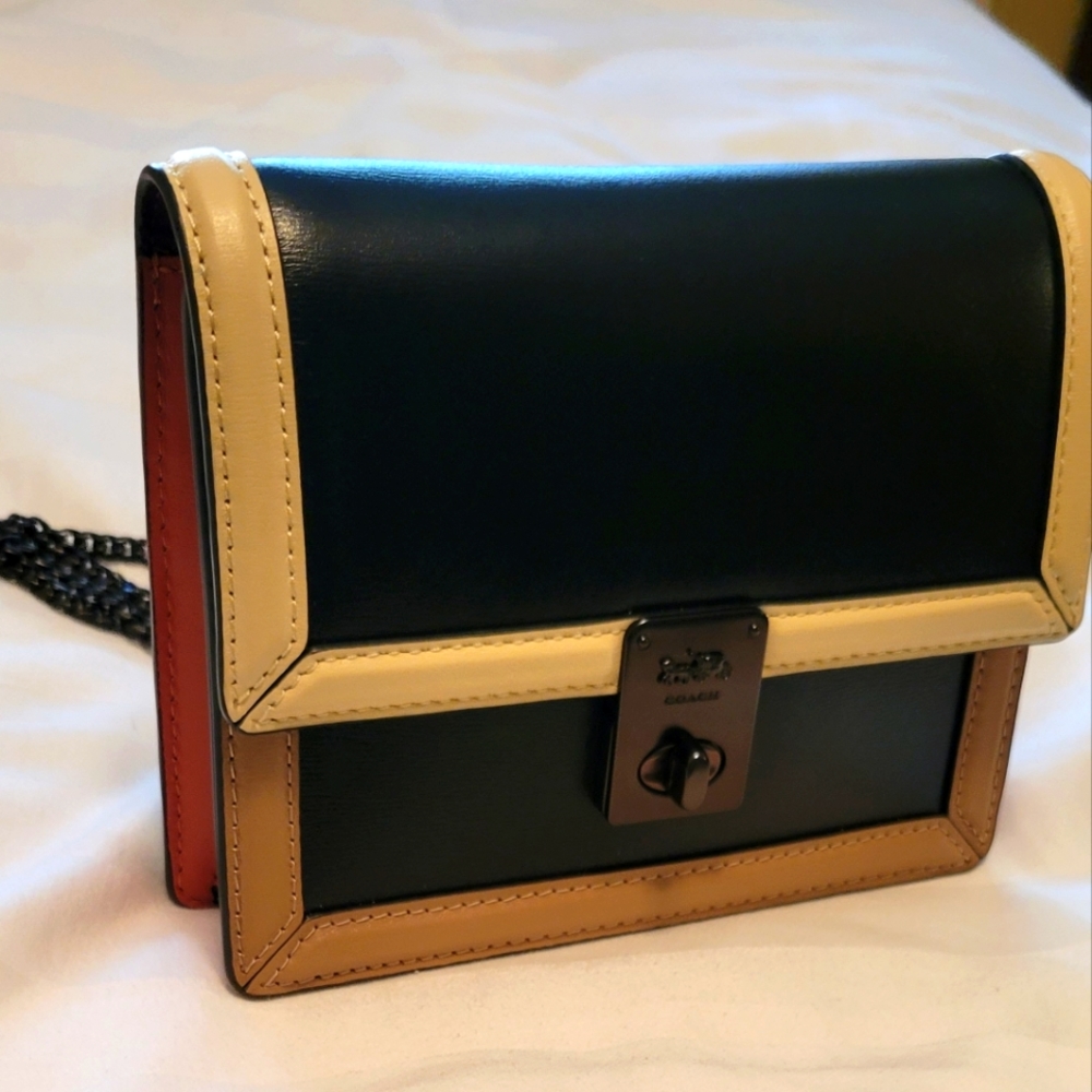 Coach Hutton multicolor leather crossbody belt bag